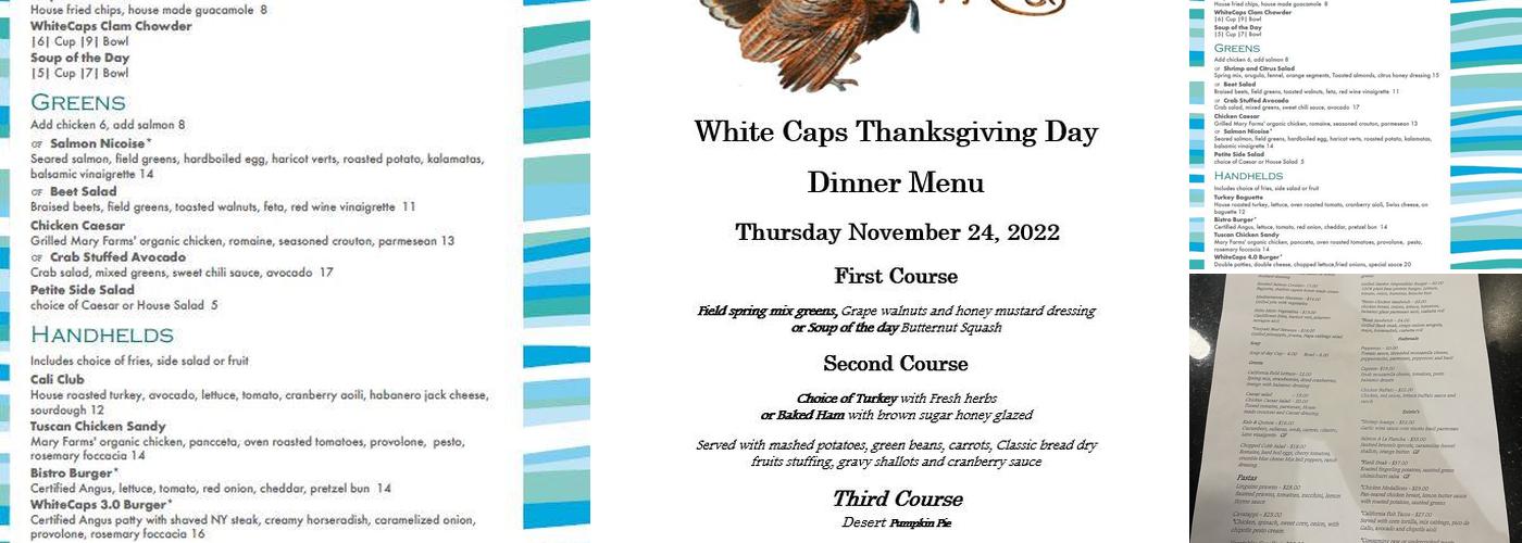 WhiteCaps Drinks + Eats Menu