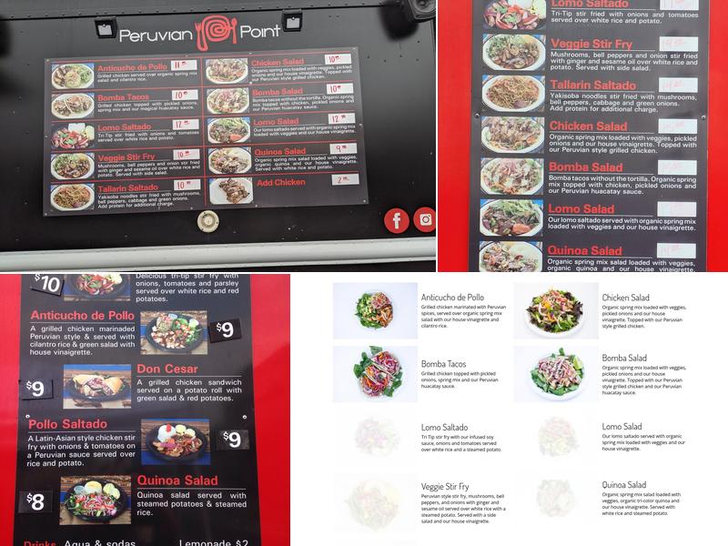Peruvian Point Menu