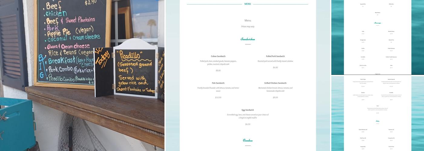 Nautical Cafe Menu