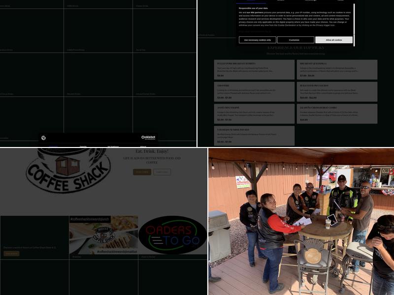 Coffee Shack Brew and Q Menu