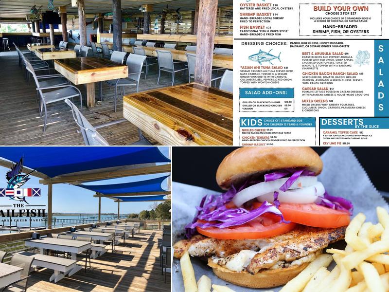 The Sailfish at Marsh Creek Marine Menu
