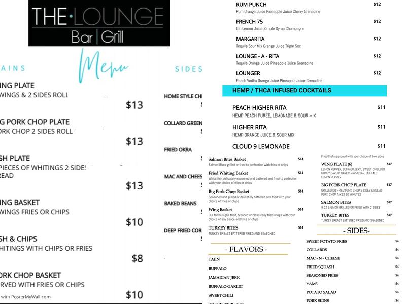 The Lounge Menu