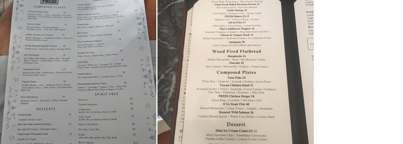 PRESS Menu