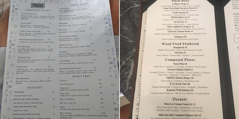PRESS Menu