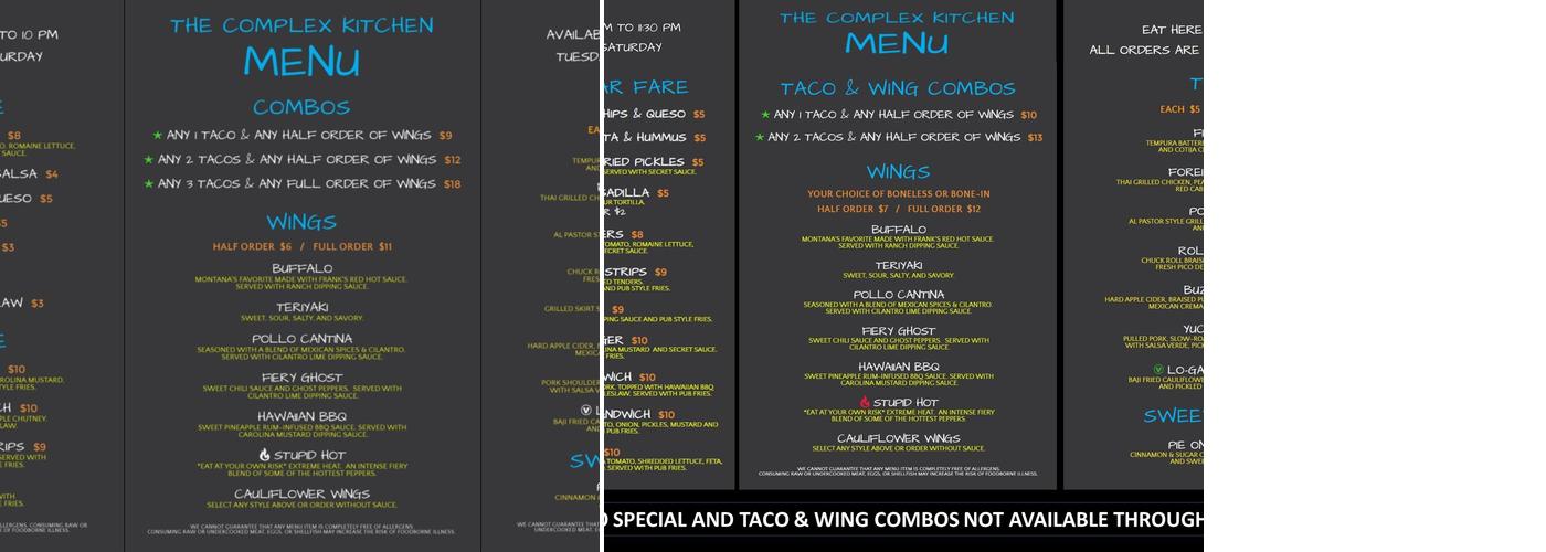 Locals Menu