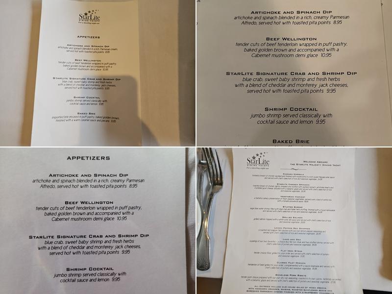 StarLite Majesty Menu