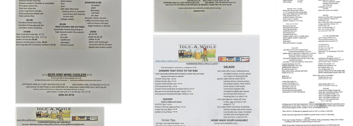 Idle-A-While Menu