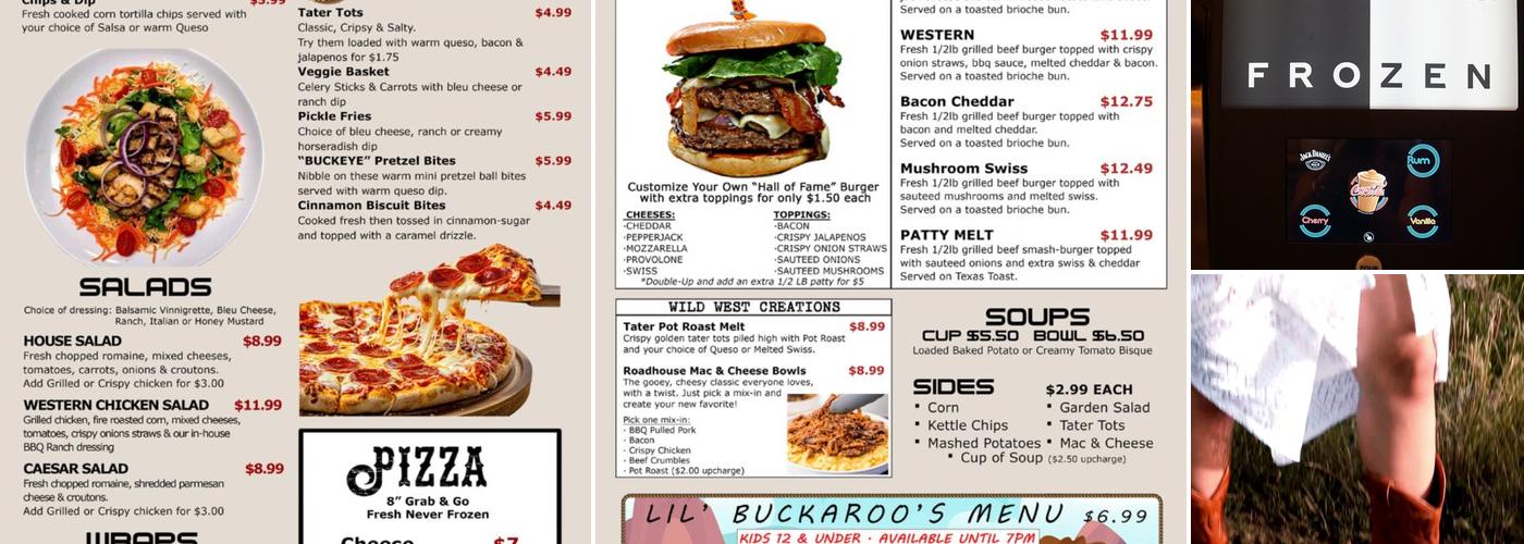 Hurricane Creek Saloon Menu