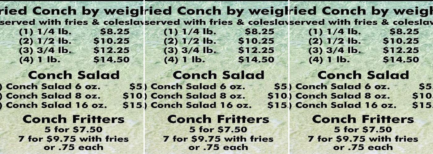 The Conch Shell Menu