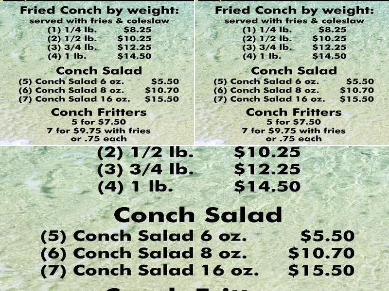 The Conch Shell Menu