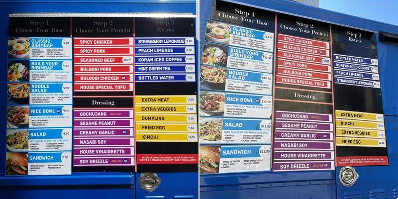 Bibim Box Menu