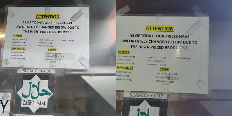 Westside Shawarma Menu