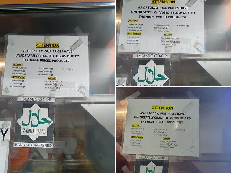 Westside Shawarma Menu