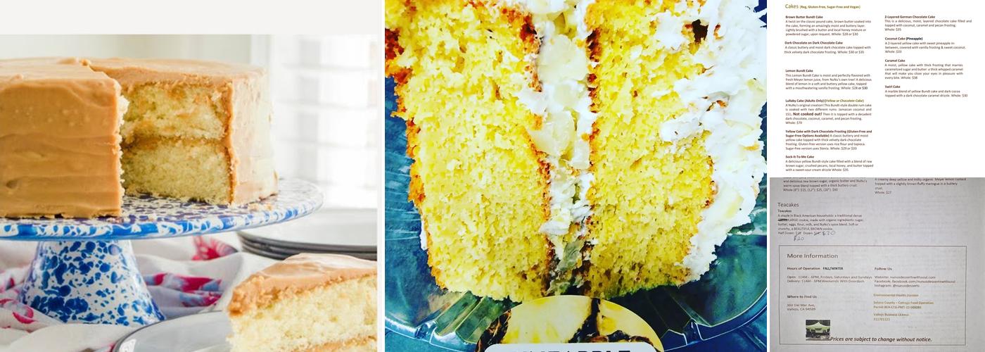 Nunu's Desserts with Soul Menu