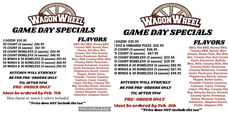 Wagon Wheel Menu