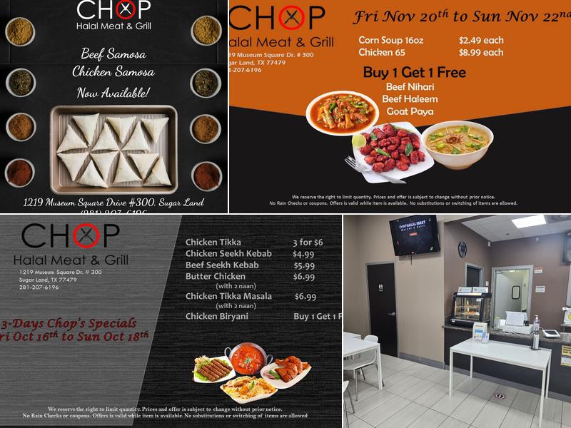 Chop Halal Meat Market and Grill Menu