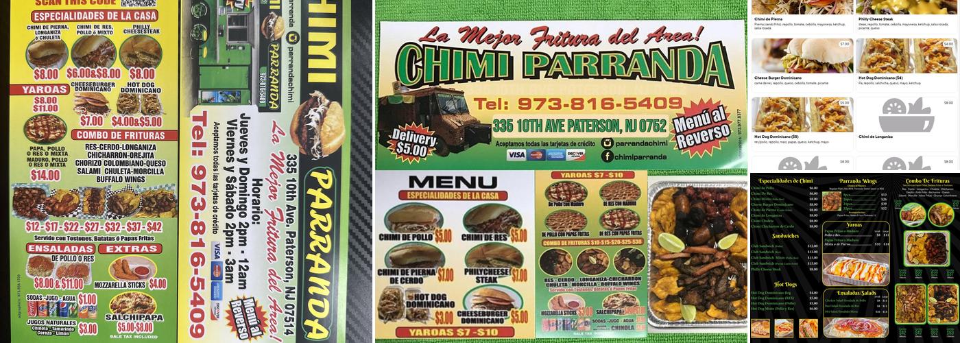 Chimi Parranda Menu