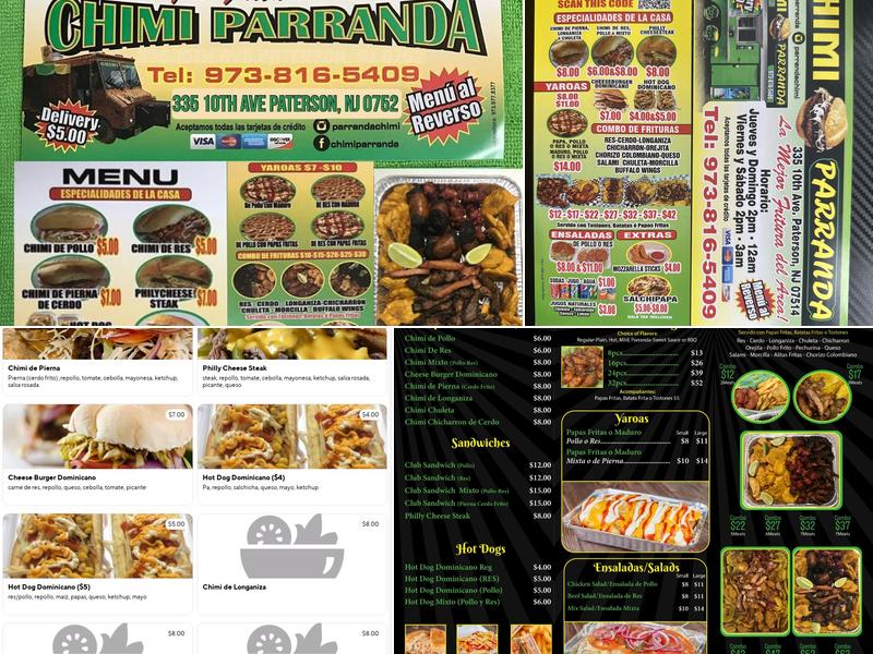 Chimi Parranda Menu