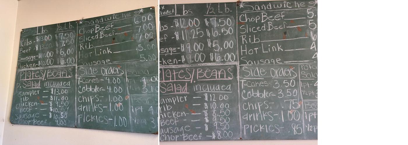 Shank Cat's BBQ Menu