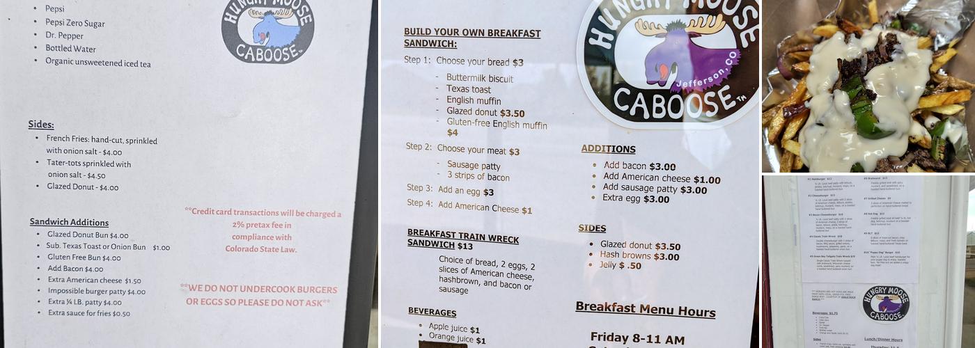 Hungry Moose Caboose Menu