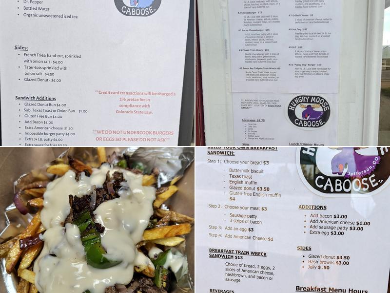 Hungry Moose Caboose Menu