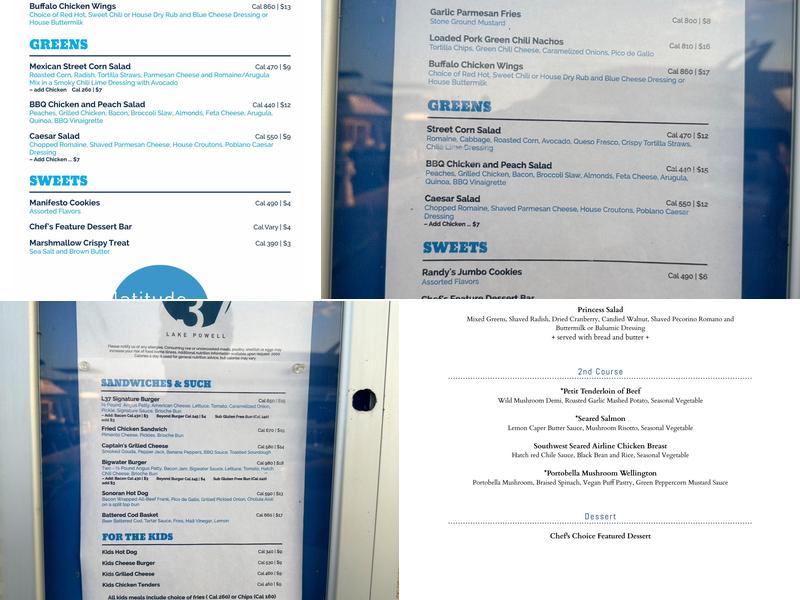 Latitude 37 Menu
