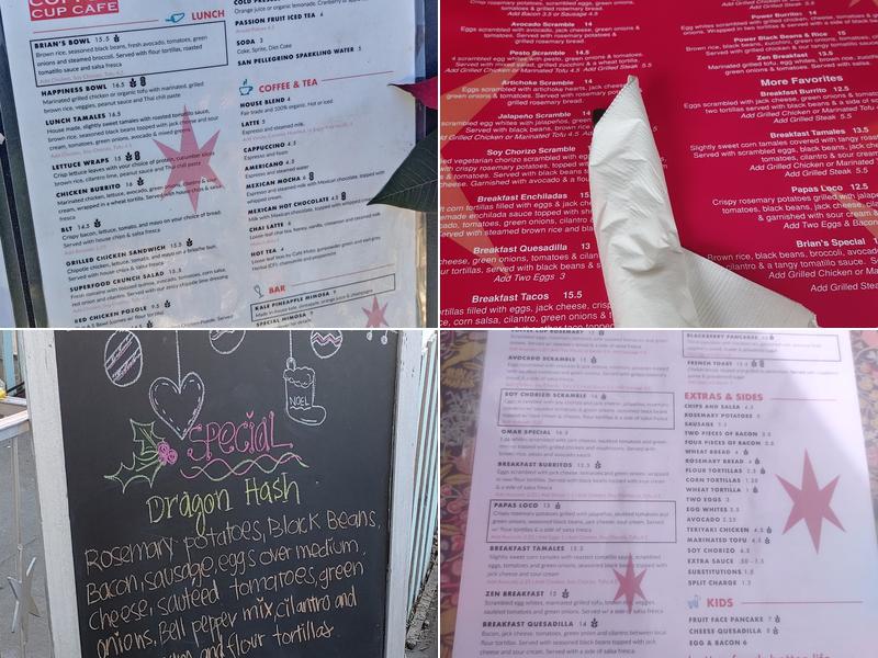Coffee Cup Menu