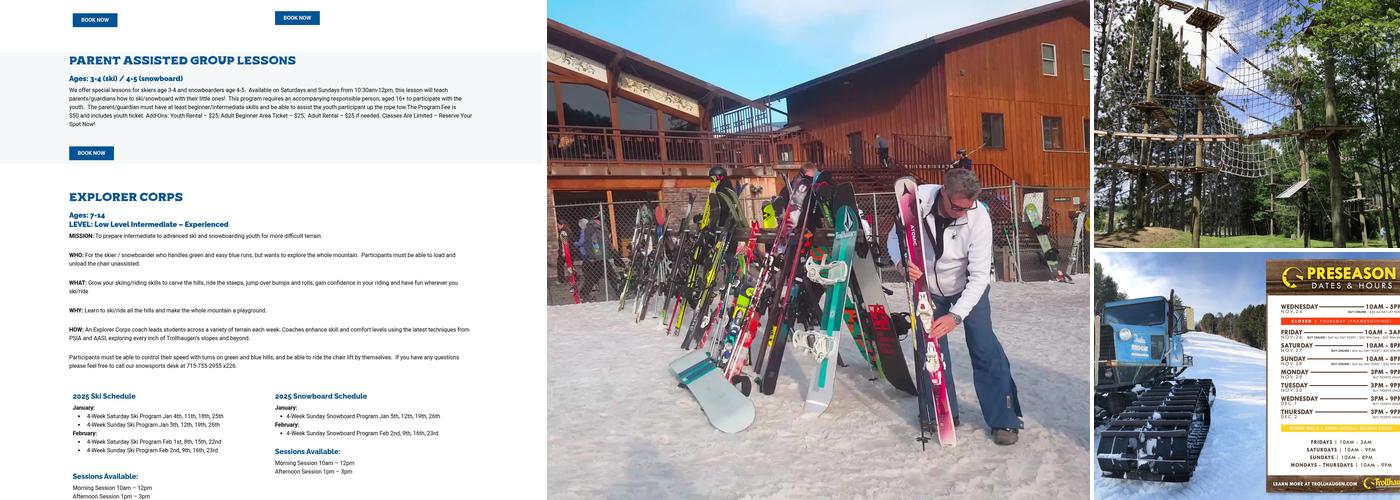 Trollhaugen Ski Area Menu