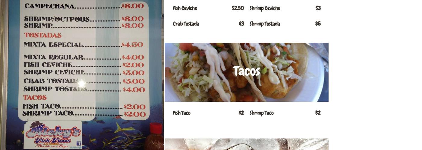 Mariscos Los Lechugas Menu