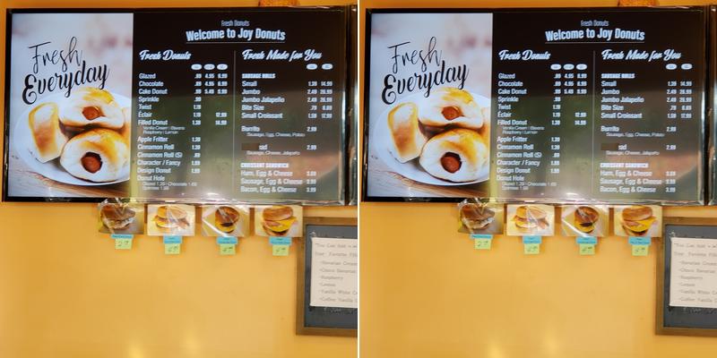 Joy Donuts Menu