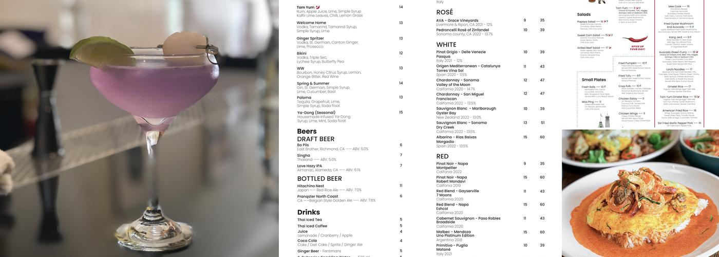 Yimm Oakland Menu