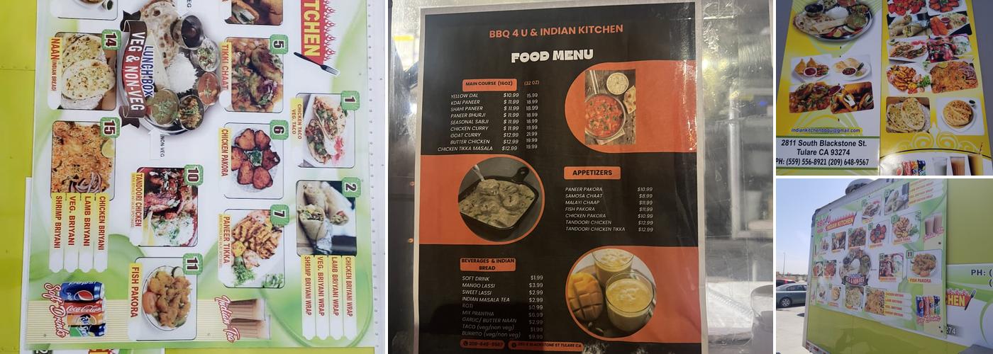 BBQ-4-U & Indian Kitchen Menu