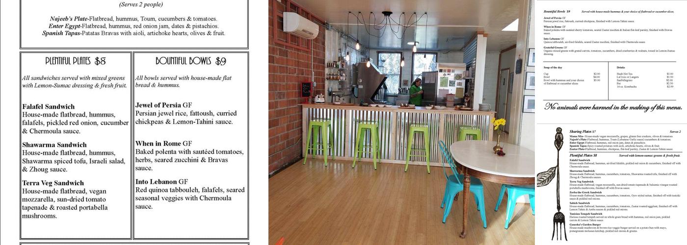 Terra Veg Vegan Eatery Menu