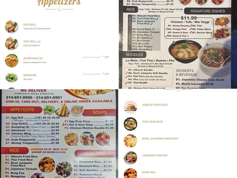 Rice & Noodle Menu