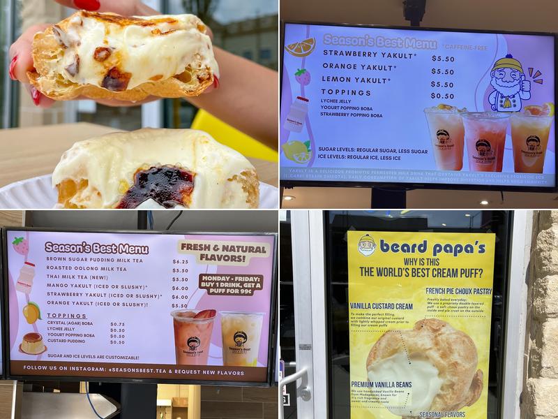 Beard Papa’s Peachtree Corners Menu