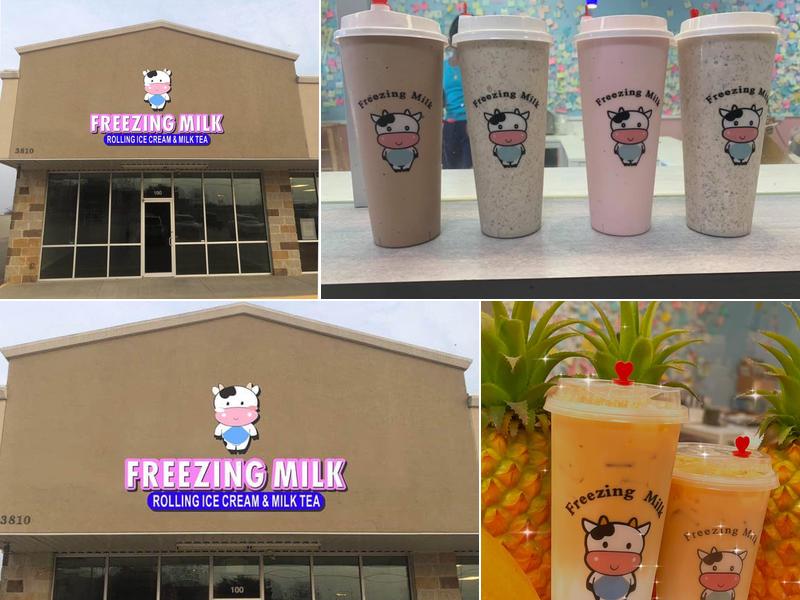 Freezing Milk rolling ice cream boba Tea Waffle 3810 Trimmier Rd suite100, Killeen
