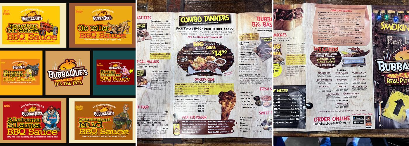 Bubbaque’s BBQ - Riverview Menu