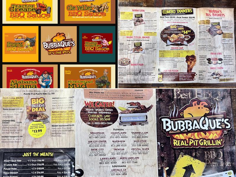 Bubbaque’s BBQ - Riverview Menu