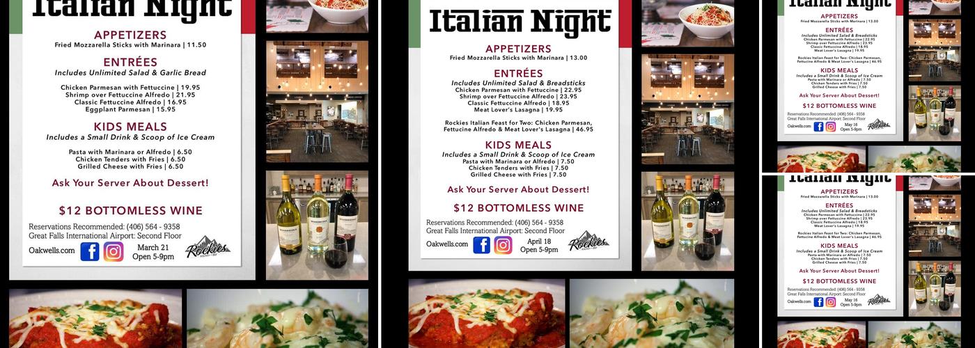 Rockies Kitchen + Bar Menu