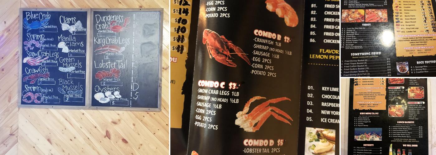 The Madden Crab Menu