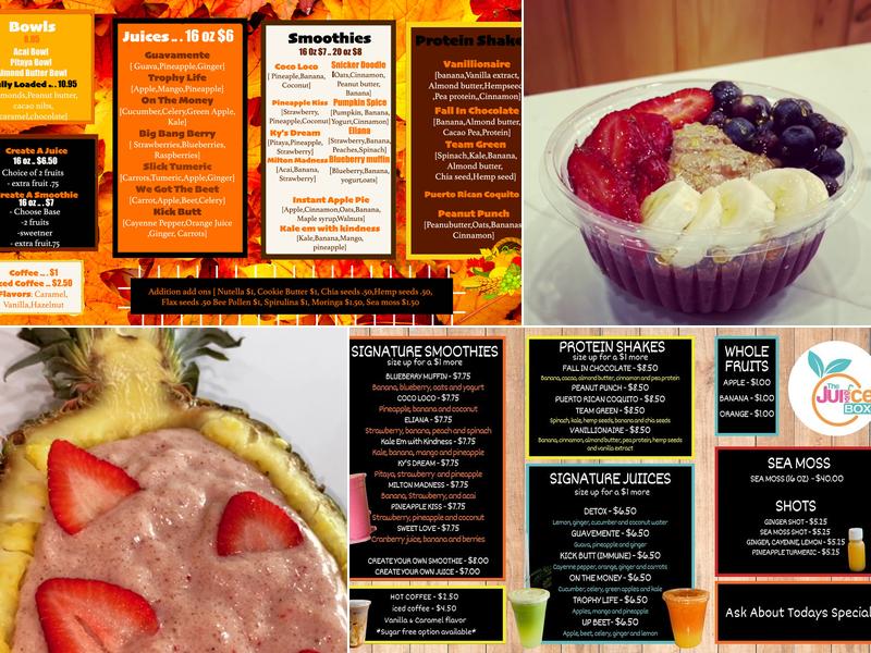 The Juiice Box Menu