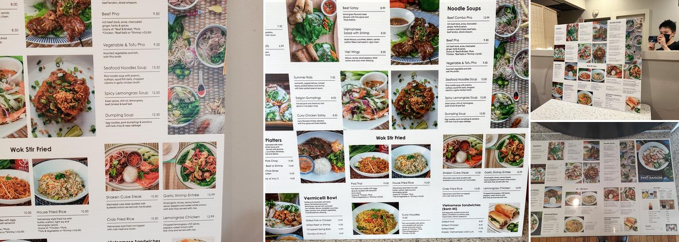 Pho Saigon Menu