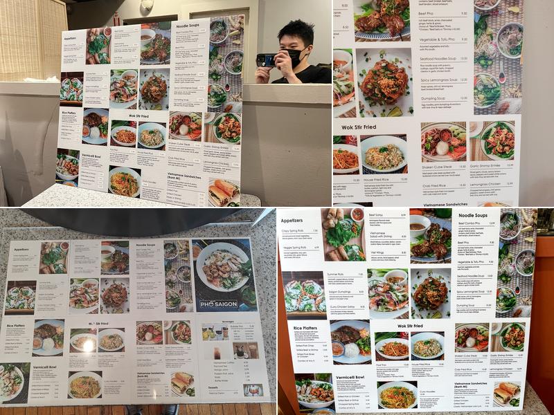 Pho Saigon Menu