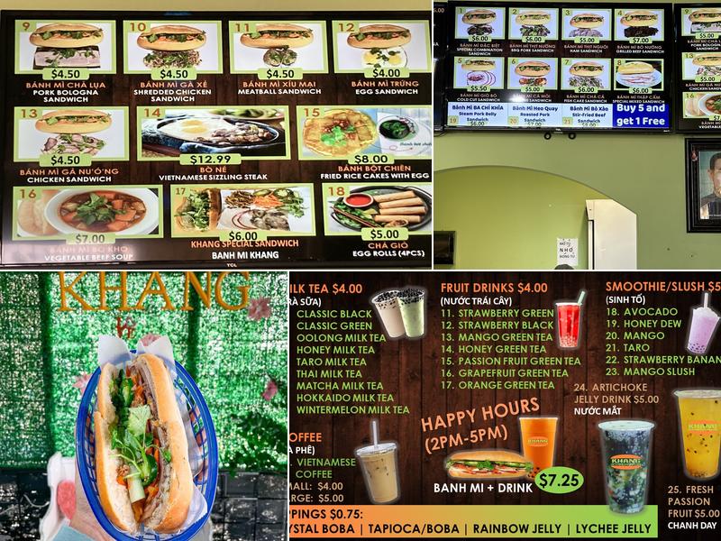 Khang Vietnamese Sandwich & Cafe Menu
