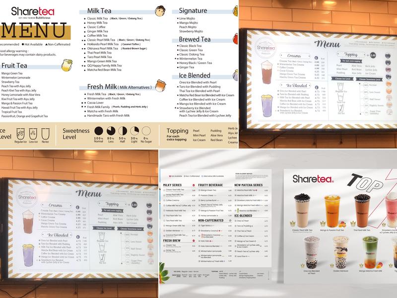 Sharetea Menu