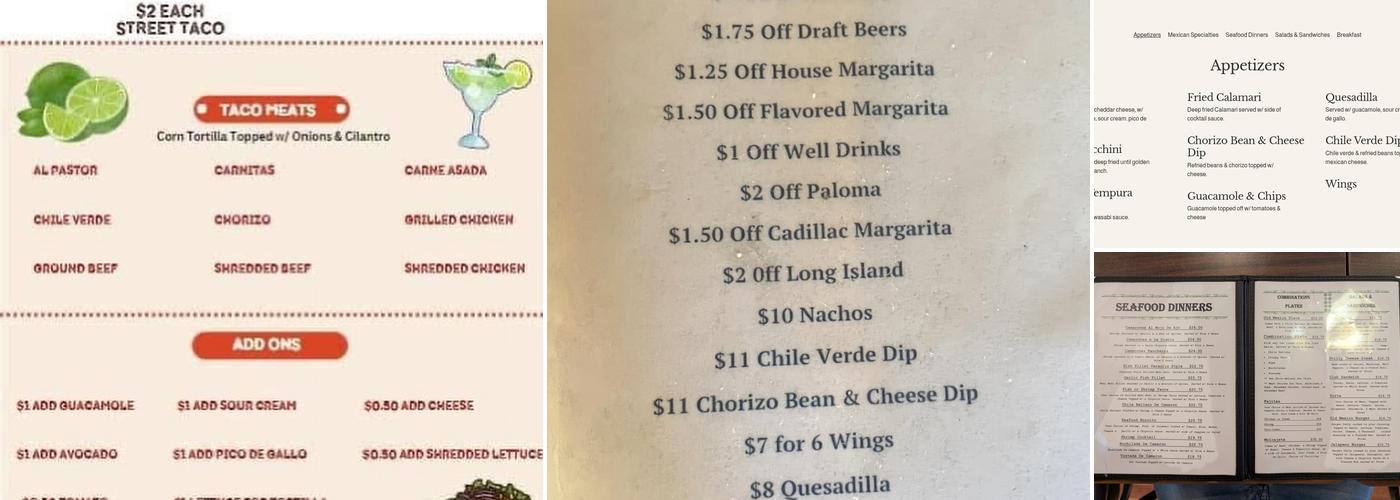 Old mexico Menu