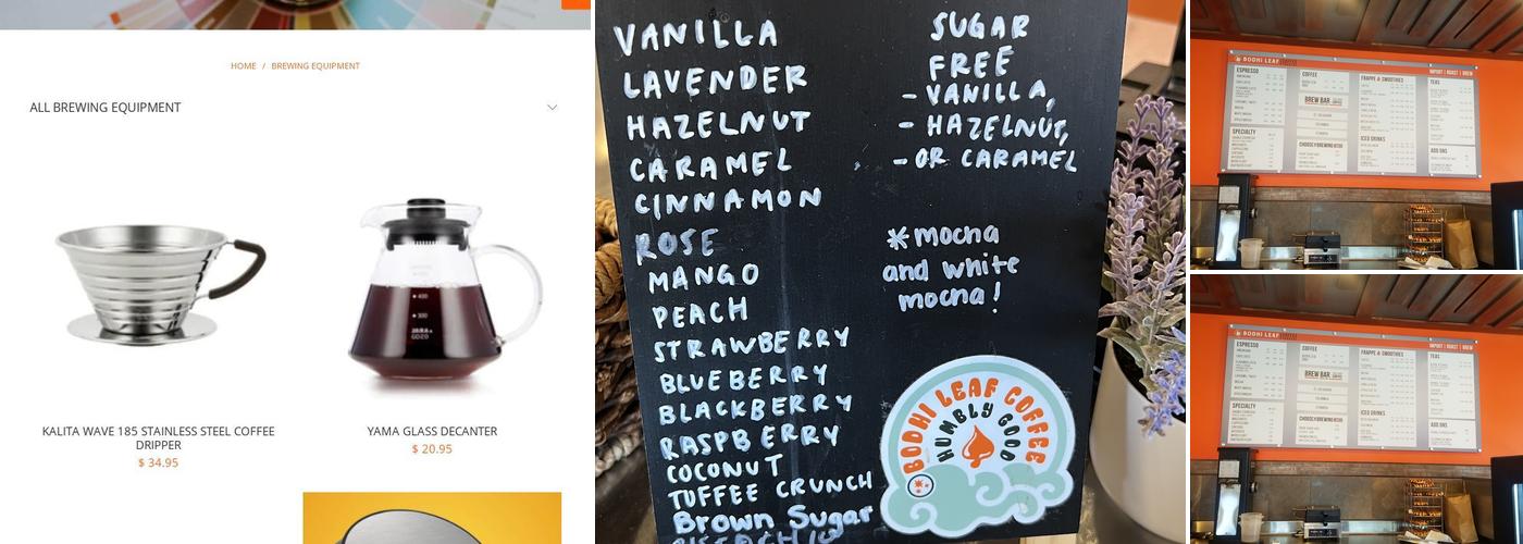 Bodhi Leaf Coffee Traders Menu