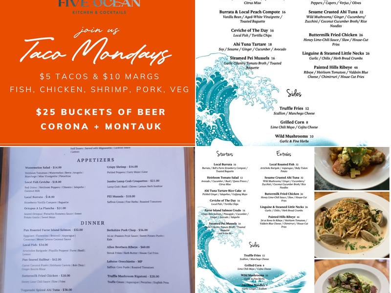 Five Ocean Menu