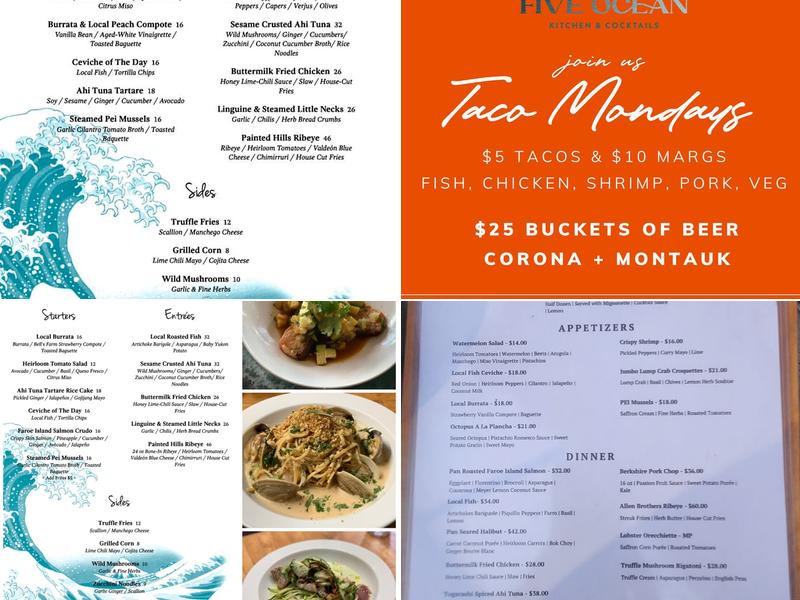 Five Ocean Menu
