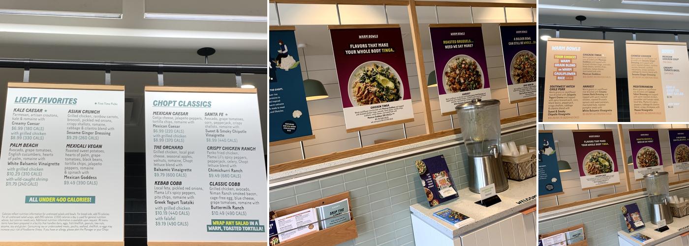 Chopt Creative Salad Co. Menu